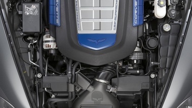 Corvette ZR1 bleue moteur