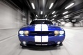 Dodge Challenger SRT-8 bleu face avant travelling