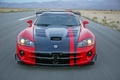 Dodge Viper SRT-10 ACR rouge/noir face avant travelling