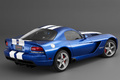 Dodge Viper SRT-10 bleu 3/4 arrière droit vue de haut