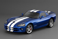 Dodge Viper SRT-10 bleu 3/4 avant gauche vue de haut