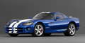 Dodge Viper SRT-10 bleu 3/4 avant gauche