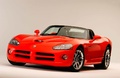 Dodge Viper SRT-10 Cabriolet rouge 3/4 avant gauche penché