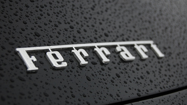 Ferrari 458 Italia noir logo capot moteur