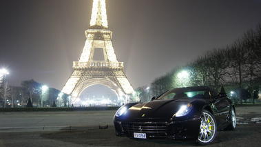 Ferrari 599 GTB Fiorano noir Tour Eiffel 3/4 avant gauche 2