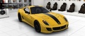 Ferrari 599 GTO jaune/noir 3/4 avant droit