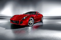 Ferrari 599 HGTE rouge 3/4 avant gauche