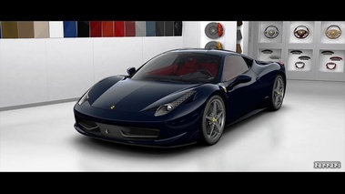 Ferrari Config. 458 Italia 3/4 Blu Pozzi