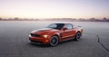 Ford Mustang Boss 302 - orange/noir - 3/4 avant gauche