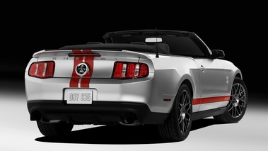 Shelby GT500 Cabriolet gris 3/4 arrière droit