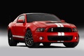 Shelby GT500 rouge 3/4 avant droit