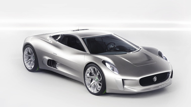 Jaguar C-X75 gris 3/4 avant droit