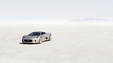 Jaguar C-X75 gris 3/4 avant gauche 3