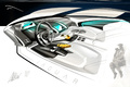 Jaguar C-X75 gris habitacle dessin 6