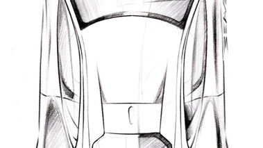 Jaguar C-X75 gris vue du dessus dessin debout