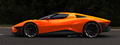 Jaguar C-X75 orange profil dessin