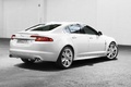 Jaguar XFR blanche 3/4 arrière