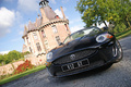 Jaguar XKR Cabriolet noir face avant penché 3