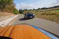 Jaguar XKR Cabriolet noir face avant travelling penché