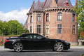 Jaguar XKR Cabriolet noir profil capotée