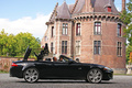 Jaguar XKR Cabriolet noir profil ouverture