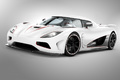 Koenigsegg Agera R - blanche - 3/4 avant gauche