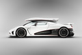 Koenigsegg Agera R - blanche - profil