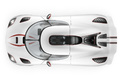 Koenigsegg Agera R - blanche - vue de dessus
