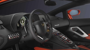Lamborghini Aventador LP700-4 rouge intérieur 3