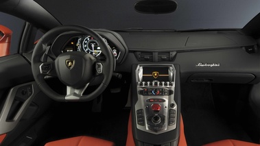 Lamborghini Aventador LP700-4 rouge intérieur