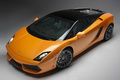 Lamborghini Gallardo Bicolore - orange et noire - 3/4 avant gauche, supérieur