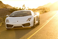 Lamborghini Gallardo LP560-4 blanc 3/4 avant gauche travelling