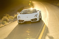 Lamborghini Gallardo LP560-4 blanc face avant travelling