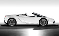 Lamborghini Gallardo LP560-4 Spyder blanc profil ouverte