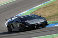 Lamborghini Gallardo LP560-4 SuperTrofeo noir 3/4 avant droit filé