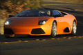 Lamborghini Murcielago LP640 Roadster orange 3/4 avant gauche filé