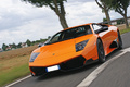 Lamborghini Murcielago LP670-4 SV orange 3/4 avant gauche penché travelling 4