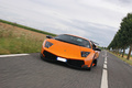 Lamborghini Murcielago LP670-4 SV orange face avant penché travelling 2