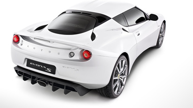 Lotus Evora S - blanche - 3/4 arrière droit