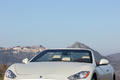 Maserati GranCabrio blanc 3/4 avant gauche debout