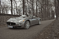 Maserati GranCabrio gris 3/4 avant gauche