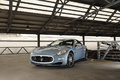 Maserati GranTurismo S bleu ciel 3/4 avant gauche