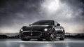 Maserati GranTurismo S noir 3/4 avant gauche