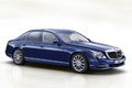 Maybach 57S bleu 3/4 avant droit