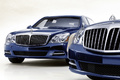 Maybach 62S bleu/beige face avant