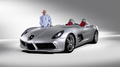 Mercedes McLaren SLR Sterling Moss gris 3/4 avant gauche