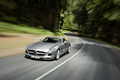 Mercedes SLS AMG gris 3/4 avant gauche travelling 2