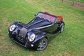 Morgan Aero 8 noir jardin 3/4 avant gauche vue de haut