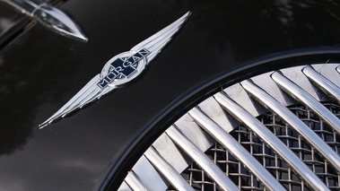 Morgan Aero 8 noir jardin logo