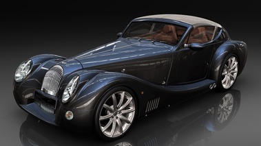 Morgan Supersport grise vue 3/4 avant.